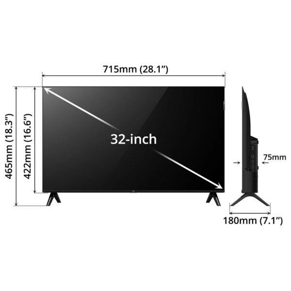 TCL FULL HD QLED GOOGLE 32 INCH TV - 60072 - Image 5