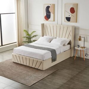 ASTORIA GASLIFT STORAGE BED QUEEN (5 X 6.3FEET) BEIGE