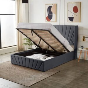 ASCOT GASLIFT STORAGE BED DOUBLE (4 X 6.3FEET) DARK GREY