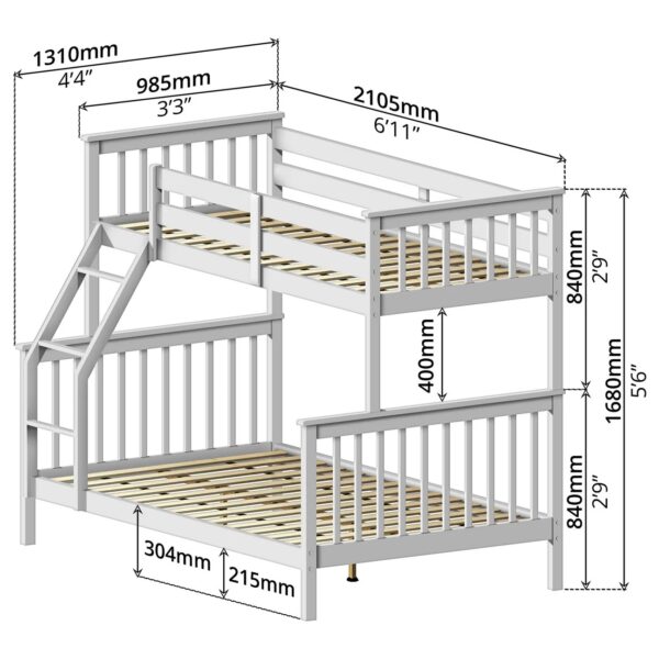 PST BUNKBED SINGLE + DOUBLE - 44910