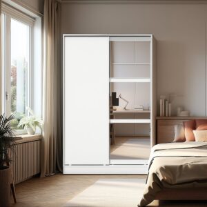MLY 2 DOOR SLIDING WARDROBE WITH MIRROR - 12 0090