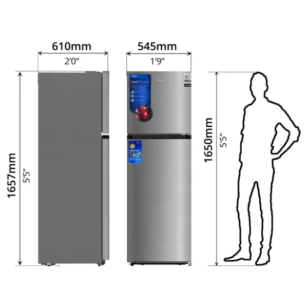 MIDEA REFRIGERATOR, INVERTER 266L - 60887 - Image 7