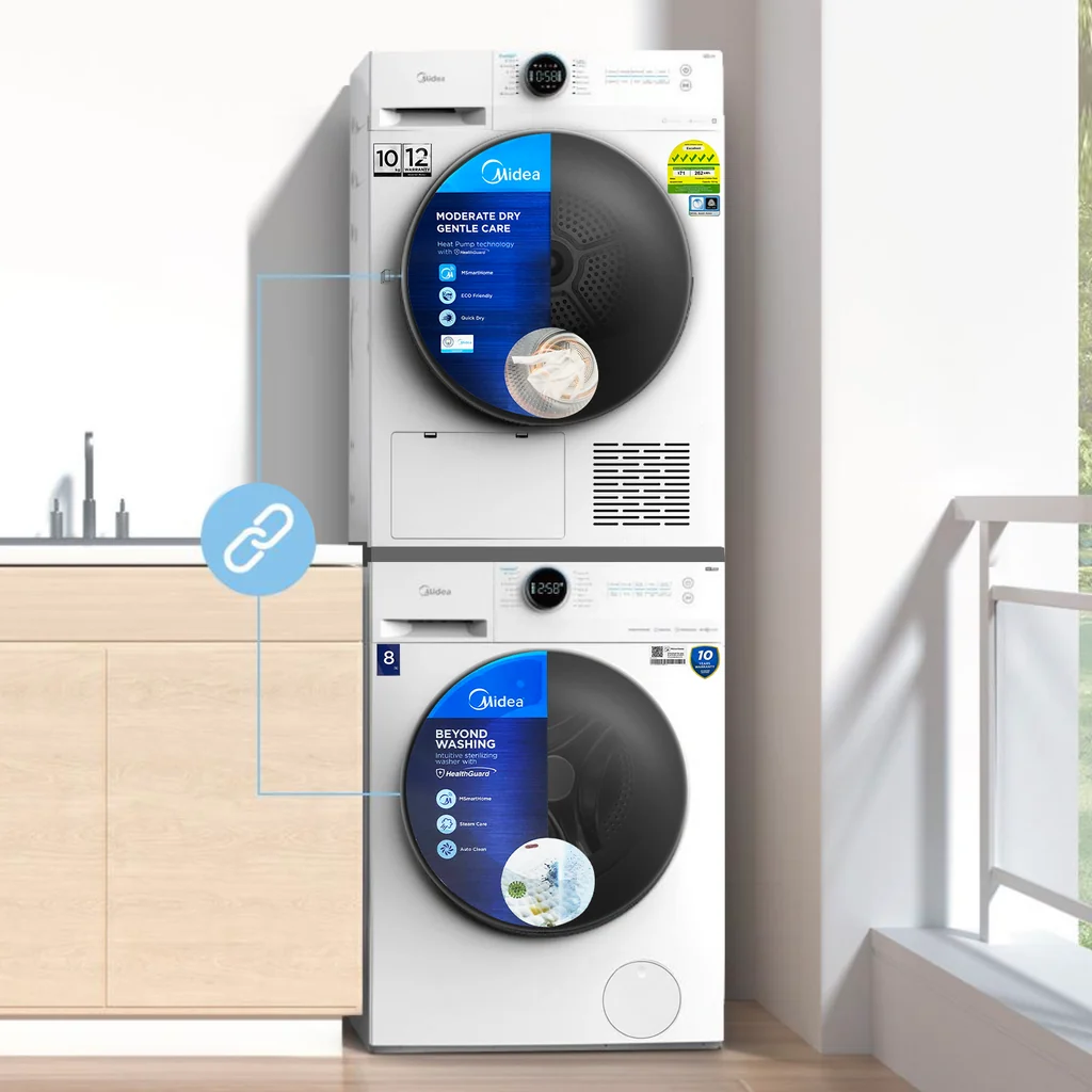 MIDEA WASHER & DRYER SET - 58828