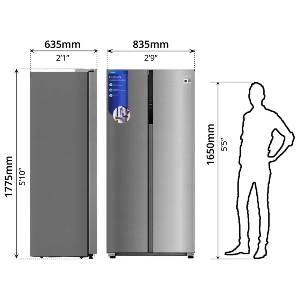 MIDEA REFRIGERATOR, INVERTER (460L) 56791 - Image 7