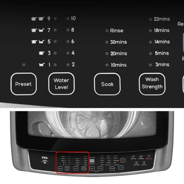 TCL TOP LOADING WASHING MACHINE (16 KG) 61650 - Image 5