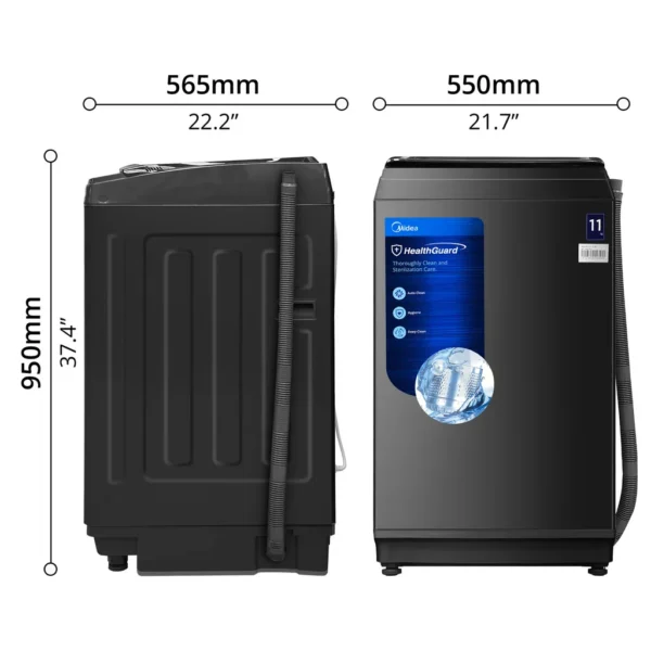 MIDEA WASHING MACHINE INVERTER TOP LOADING 11 KG (55558) - Image 9