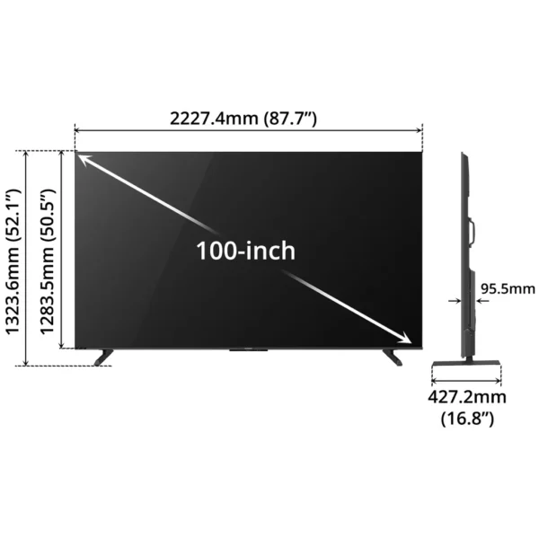 SKYWORTH UHD 4K SMART QLED+ GOOGLE TV 100INCH BLACK 100Q7800H - 60451 - Image 5