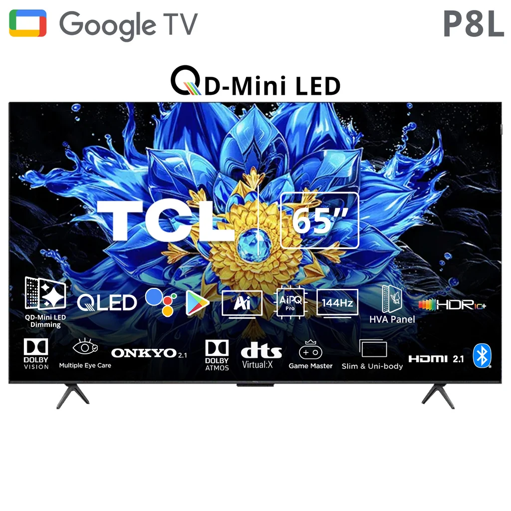 TCL 65" 4K QD-Mini LED Google TV (Model 65P8L)