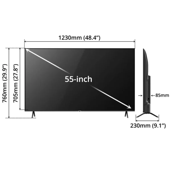 TECTIMO 55''INCH 4K UHD QLED Smart TV (Model: 55QF25 - 63052) - Image 5
