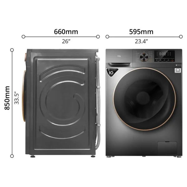 TCL WASHING MACHINE FRONT LOAD 10KG - 53875 - Image 7
