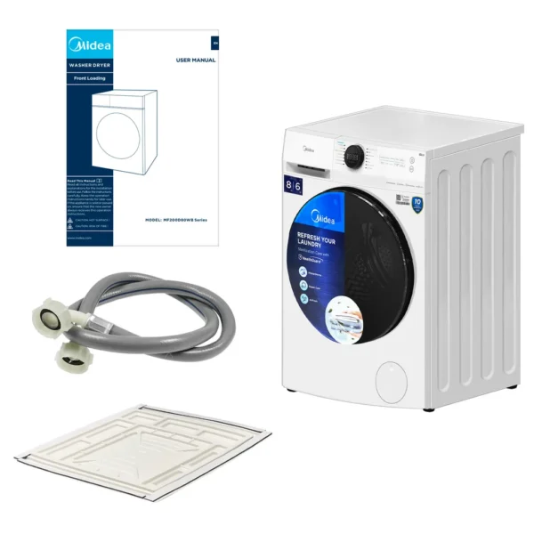 MIDEA WASHER DRYER MACHINE INVETER FRONT LOAD 8KG (50522) - Image 8