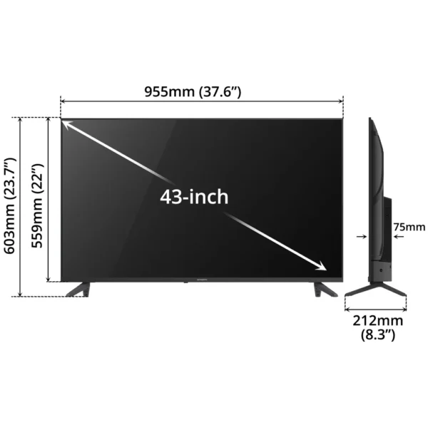 SKYWORTH 43" 2K QLED Google TV (Model: 43Q5600H - 63273) - Image 4