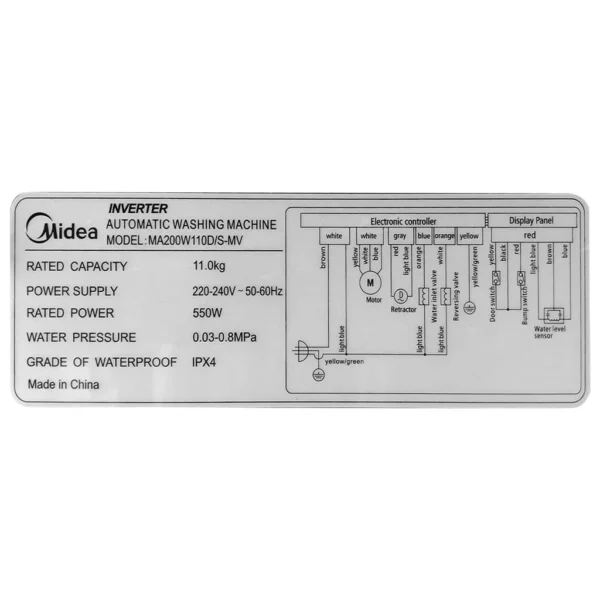 MIDEA WASHING MACHINE INVERTER TOP LOADING 11 KG (55558) - Image 10
