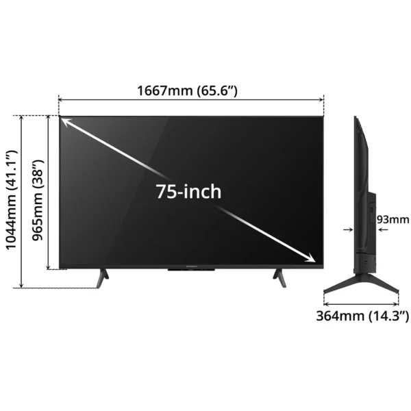 SKYWORTH 75" 4K QLED Google TV (Model: 75Q6800H - SKU: 63274) - Image 5